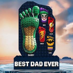 Best Pixel Dad Ever Acrylic Plaque Personalized Gifts For Dad 02OHDT160525 - Shaped Plaques - GoDuckee