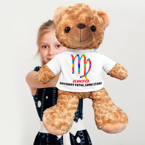 Personalized Gifts For Kids Autism Zodiac Sign Bear With Shirt 04ohqn190225 - Bear - GoDuckee