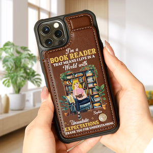 Personalized Gifts For Book Lovers Leather Flip Wallet Phone Case 04xqtn240225pa I'm A Book Reader - Phone Case - GoDuckee