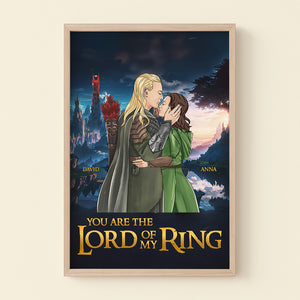 Kissing Couple Personalized Couple Canvas Print 02TOPU080124TM - Poster & Canvas - GoDuckee