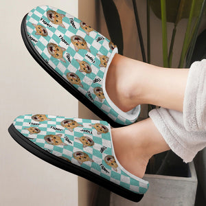 Custom Pet Face Home Slippers, Gift For Cat Lovers, Dog Lovers - Shoes - GoDuckee