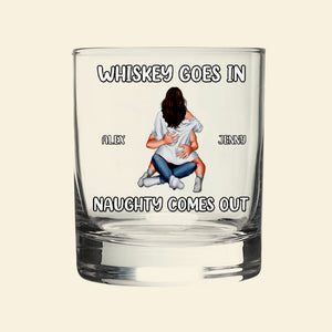 Personalized Gifts For Couple Whiskey Glass Naughty Couple 05TOMH041224HH - Whiskey Glass - GoDuckee