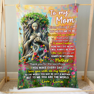Personalized Gifts For Mom Blanket 02hupu170225 You Are The World - Blanket - GoDuckee