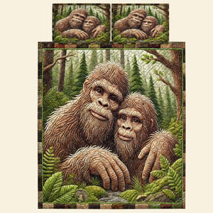 Gifts For Bigfoot Couple Quilt Bedding Set Special Line 01TODT160125 - Blanket - GoDuckee