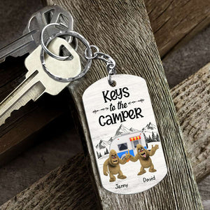 Bigfoot 04qhhn041223, Personalized Stainless Steel Keychain - Keychains - GoDuckee