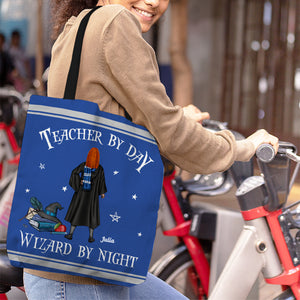 Teacher By Day, Gift For Teacher, Personalized Tote Bag, Wizard Tote Bag 01HUHN050723TM - Tote Bag - GoDuckee