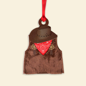 Personalized Cowboy Custom Shape Ornament - Gift For Christmas - Ornament - GoDuckee