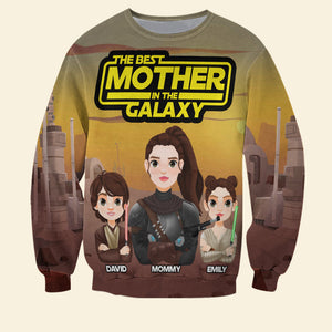 Personalized Gifts For Mom Shirt 05natn180225hg The Best Mother In The Galaxy - AOP Products - GoDuckee