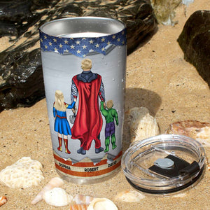 Family Dad Superpower, Gift For Father's Day, 08DNQN270423TM Personalized Family Tumbler - Tumbler Cup - GoDuckee