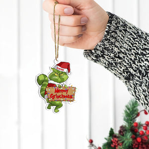 Green Cat - Stolen Christmas 03TODT081123 Personalized Ornament, Christmas Gifts - Ornament - GoDuckee