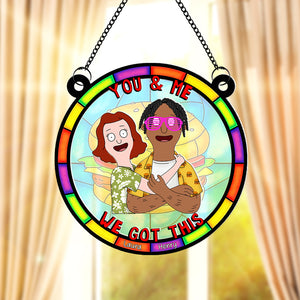 Personalized Gifts For Couple Suncatcher Ornament You & Me We Got This 01NAQN080225HG - Ornament - GoDuckee