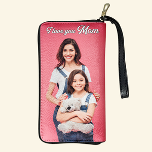 Custom Photo Gifts For Mom Twill Faux Leather Wallet 02acpu050325 - Leather Wallet - GoDuckee