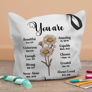 Personalized Gifts For Christian Tote Bag Birth Month Flower - Tote Bag - GoDuckee
