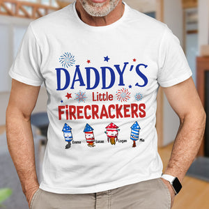 Daddy's Little Firecrackers-Gift For Family-Personalized Shirt-Family Shirt - Shirts - GoDuckee