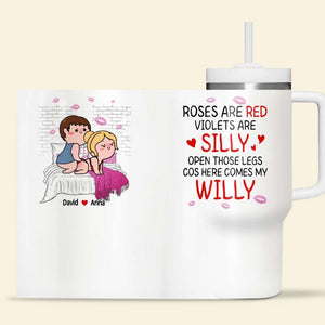 Personalized Gifts For Girlfriend Tumbler Cos Here Comes My Willy - Tumbler Cups - GoDuckee