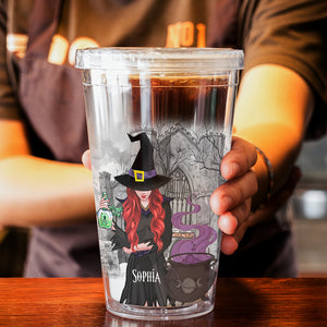 Witch I’m Going To Let Karma Fix It, Personalized 16oz Acrylic Tumbler, Gifts For Her - Tumbler Cup - GoDuckee