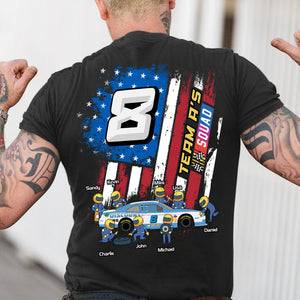 Racing Support Team Personalized Shirt, Star And Stripes Racing Shirt Gift For Racing Lovers 04hthn190623 - Shirts - GoDuckee