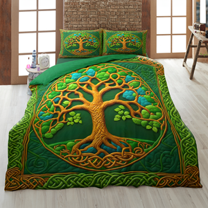 Tree Of Life Celtic Quilt Bedding Set 02HUPU180125 - Blanket - GoDuckee
