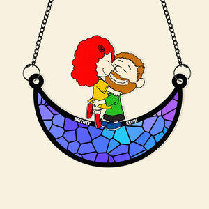 Personalized Gifts For Couple Suncatcher Ornament 05ACDT200125HG - Ornament - GoDuckee