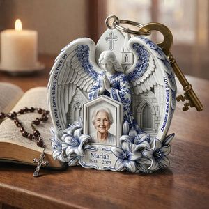 Angel Memorial Keychain - Custom Photo Gifts For Heaven 02PALU280226 - Keychains - GoDuckee