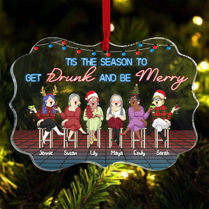 Tis The Season To Get Drunk And Be Merry, Gift For Friends, Personalized Ornament, Chubby Old Friends Ornament, Christmas Gift 01PGHN080823HH - Ornament - GoDuckee