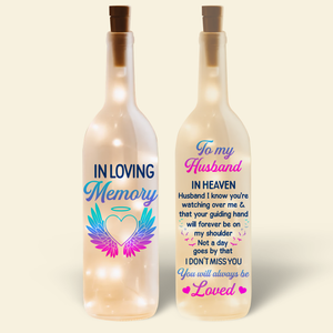 Personalized Husband Memorial Gift 02xqpu220225 Bottle Lamp - Bottle Lamp - GoDuckee