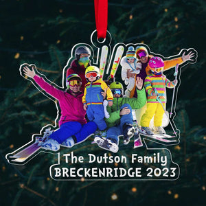 Skiing Custom Photo Acrylic Ornament, Gift For Skiing Partner, Family & Friends 01QHDT221123 - Ornament - GoDuckee