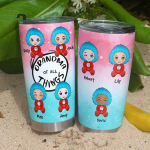 Gift For Grandma, Personalized Tumbler, Grandma And Kids Tumbler 05NAHN220423HA - Tumbler Cup - GoDuckee