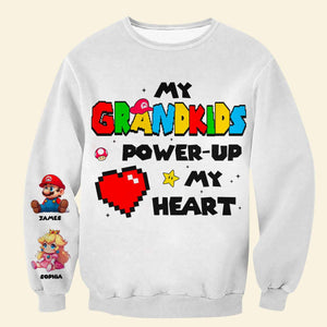 Personalized Gifts For Mom Shirt My Kids Power Up My Heart 01OHDT180325 - AOP Products - GoDuckee