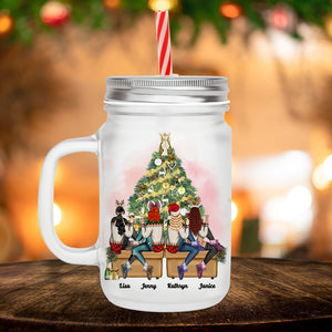 Bestie, Let's Get Dunk, Gift For Friends, Personalized Drinking Jar, Best Friends Drinking Jar, Christmas Gift 03HUHN150923TM - Drinkware - GoDuckee