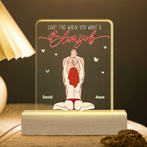 Personalized Gifts For Couple LED Light Light This When You Want A Blow Job - Led Night Light - GoDuckee