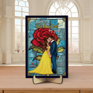 Personalized Gifts For Couple Wood Sign I Am Enchanted By You 05HTPU060224PA - Wood Signs - GoDuckee