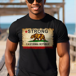 Pray for California Los Angeles Fire Strong Flag Shirt - Shirts - GoDuckee