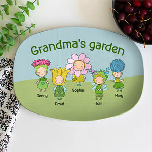 Grandma Flower Garden, Personalized Resin Plate, Gifts For Grandma 04DNTN190623 - Resin Plate - GoDuckee