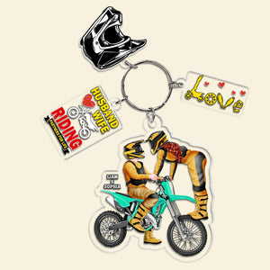 Personalized Gifts For Motocross Couple Keychain 06PGPU200624PA - Keychains - GoDuckee