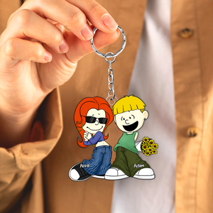 Personalized Gifts For Couple Keychain, Gangsta Love 03qhpu030125hg - Keychains - GoDuckee