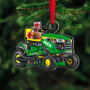 Personalized Lawn Mower Machine Ornament, Christmas Ornament, Gift For Christmas - Ornament - GoDuckee