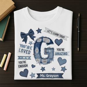 Alphabet Teacher Shirt – Personalized Gifts For Teacher 05tgqn300625 - Shirts - GoDuckee