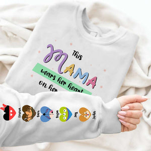 Personalized Gifts For Grandma 3D Shirt This Grandma Wears Her Heart On Her Sleeve 01QHMH290224 - 3D Shirts - GoDuckee