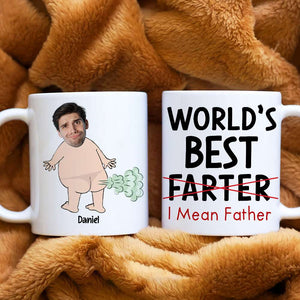 Best Dad, I Mean Father, Personalized Mug, Unique Gifts For Dad, Funny Gifts For Birthday, Custom Image Upload Coffee Mug - Coffee Mug - GoDuckee