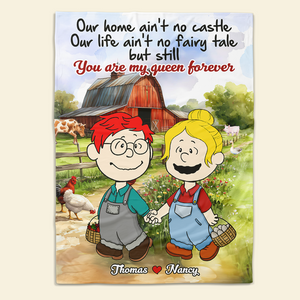 Personalized Gifts For Farmer Couple Blanket 01qhpu130125hg You're My Queen/King - Blanket - GoDuckee