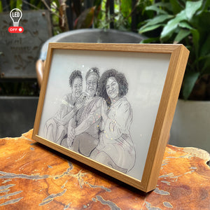 Grandma And Children Gifts, Personalized Light Picture Frame - Poster & Canvas - GoDuckee