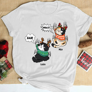 Grumpy Cat, Gift For Cat Lover, Personalized Shirt, Cat Scratching Shirt, Christmas Gift - Shirts - GoDuckee