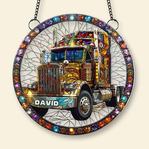 Personalized Gifts For Truck Lovers, Truck Acrylic Suncatcher Ornament 01ACDT300824 - Ornament - GoDuckee