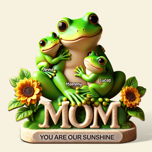Frog Mom Plaque - Personalized Gift For Mom 03HUPU190425 - Shaped Plaques - GoDuckee