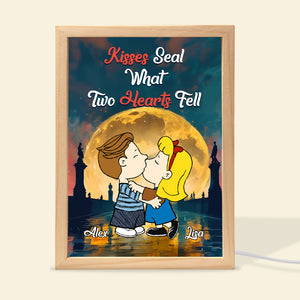 Personalized Gifts For Couple Light Frame Cartoon Couple 03TOMH191224HG - Light Picture Frame - GoDuckee