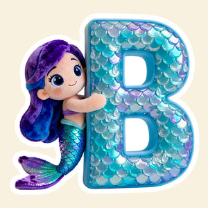 Mermaid Alphabet Pillow Personalized Gifts For Kids 03TGDT151225 - Pillow - GoDuckee