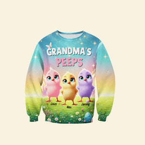 Personalized Gifts For Grandma 3d Shirt, Chick Peeps 01TGMH120225 - AOP Products - GoDuckee
