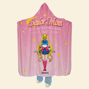 Personalized Gifts For Mom Wearable Blanket Hoodie Just Like A Normal Mom 03toqn0203hh24 - Blankets - GoDuckee