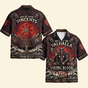 Viking Blood Hawaiian Shirt - Personalized Gifts 01patn170726 - Hawaiian Shirts - GoDuckee